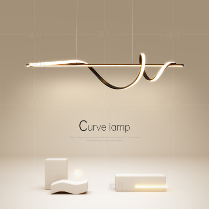 长条led吊灯创意餐厅灯艺术个性吧台餐桌灯设计师客厅灯岛台灯具