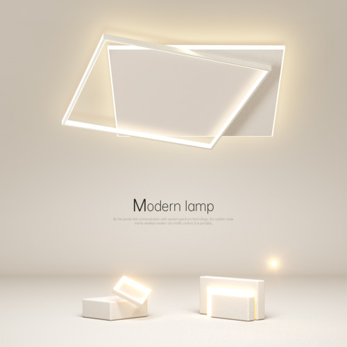 藏月现代极简创意几何卧室吸顶灯