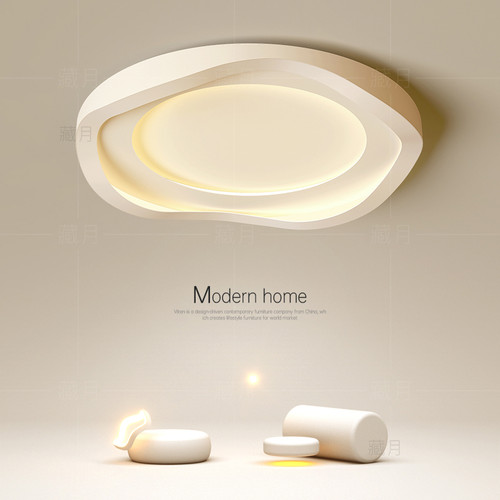 藏月现代简约创意卧室吸顶灯