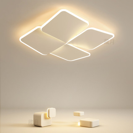 极简几何卧室灯创意led吸顶灯年轻人房间灯客厅主灯2025新款灯具