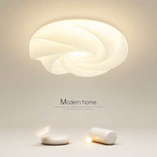 创意主卧室灯2026新款 客厅灯圆形led吸顶灯极简餐厅书房房间灯具