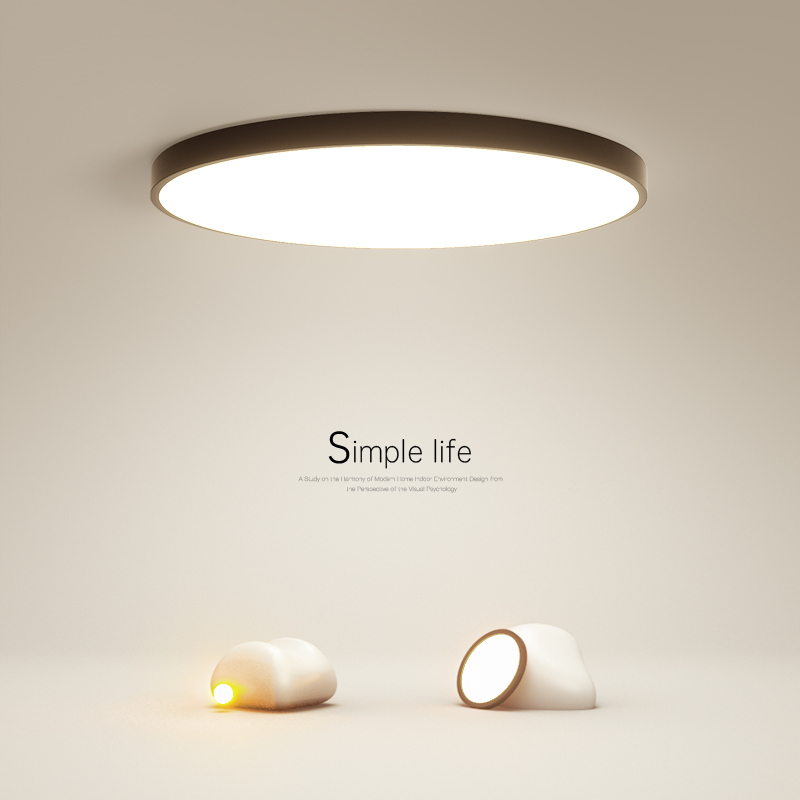 极简圆形全光谱主卧室吸顶灯