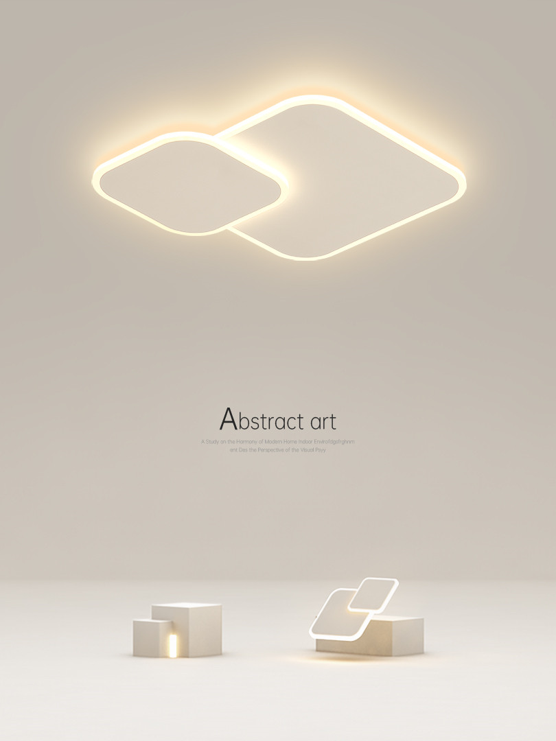 简约现代主卧室灯客厅灯超薄创意led吸顶灯方形餐厅书房中山灯具