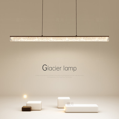 意式极简长条餐厅吊灯