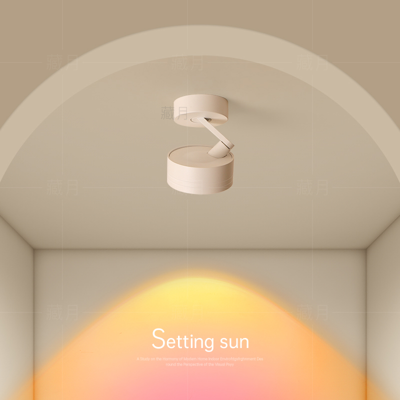 简约现代落日夕阳卧室吸顶灯