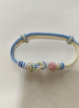 手绳多种款式手工编织手链脚链DIY黄金珠子小红书同款情侣闺蜜款