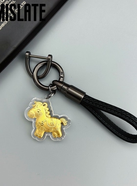 简约高级手工编织汽车钥匙扣皮绳挂件男女时尚锁匙链挂饰情侣礼物