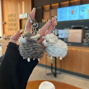 尼泊尔手工羊毛毡挂件车挂钥匙扣生日礼物包挂小众可爱小羊