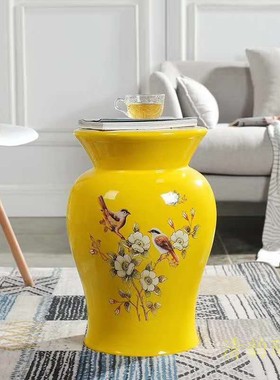 陶瓷多边形凳异形鼓凳凉墩庭院客厅摆件品家用高档梳妆凳定制中式