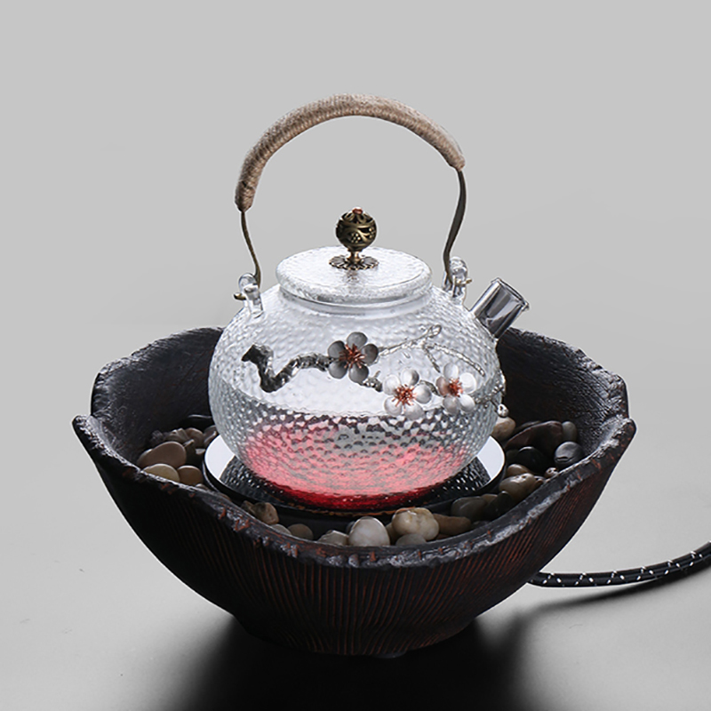 电陶炉煮茶器煮茶炉烧水泡茶提梁玻璃壶煮茶壶养身壶家用煮茶套装-封面