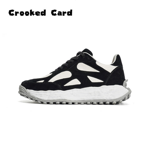 CrookedCard小众设计师原创虎鲸分趾厚底溶解鞋女真皮休闲老爹鞋