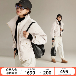 CLOUDSPACE「姜饼人羽绒服」立领短款 外套女 轻暖羽绒服冬季
