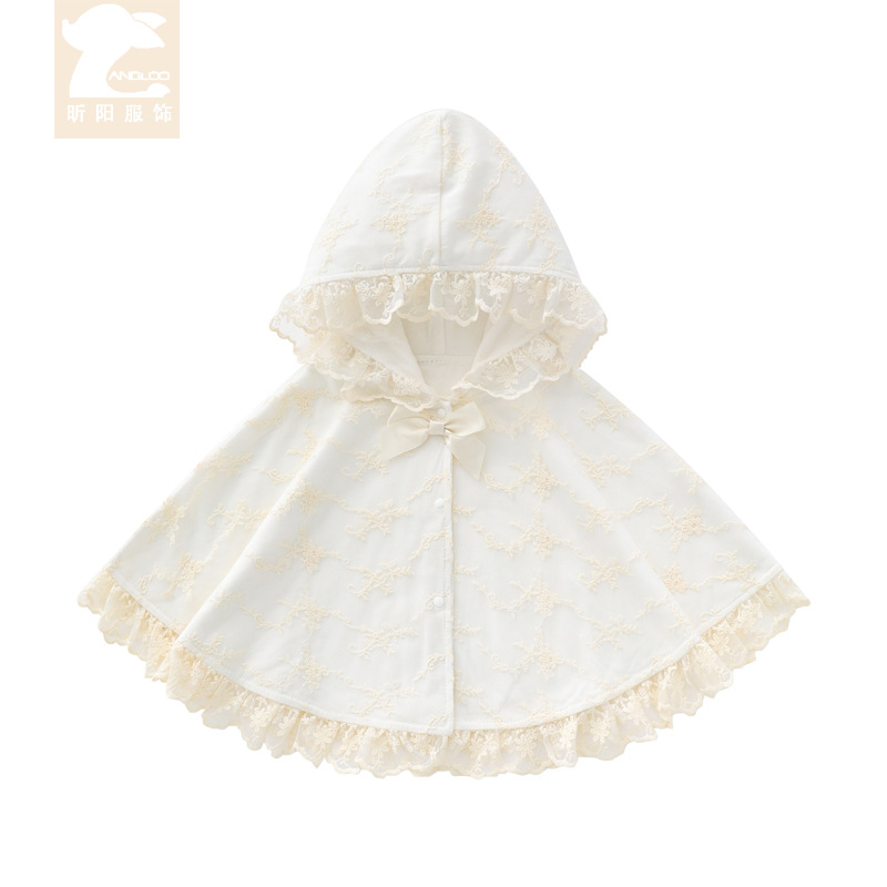 婴儿斗篷儿童新生儿夏季款披肩公主女童宝宝外出挡风防晒披风