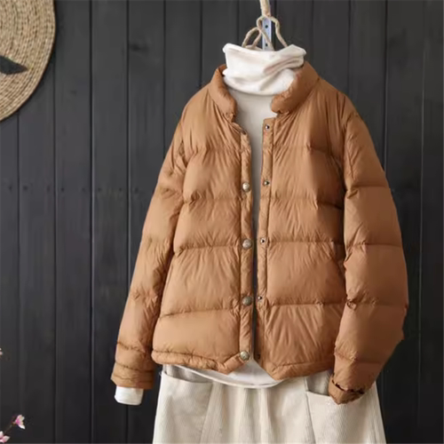 轻薄羽绒服外套女短款立领小个子