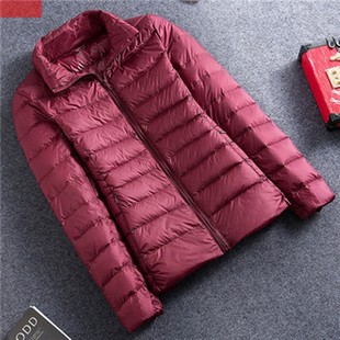 反季清仓韩版秋冬装修身轻薄款显瘦轻便短款立领羽绒服女大码外套