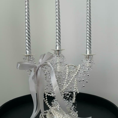 合金三头五头金属烛台镀银欧式摆件婚庆结婚酒店KTV家用