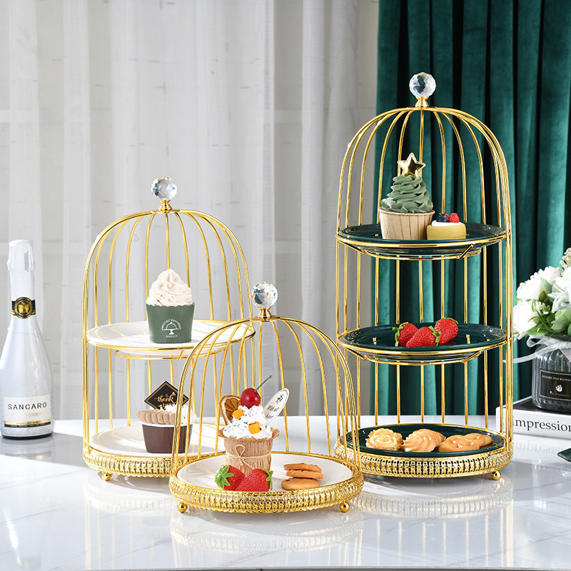 金属镀银水果盘点心摆盘托盘蛋糕盘架子高档烘焙派对用品婚庆道具