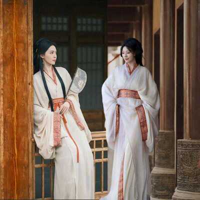 2024新款战国袍女马山楚墓直裾传统交领宫廷风古装汉服小拖尾春秋