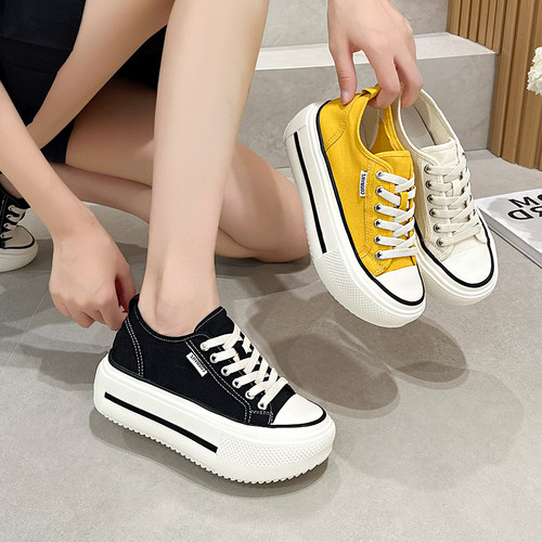 小码帆布鞋女313233厚底增高34