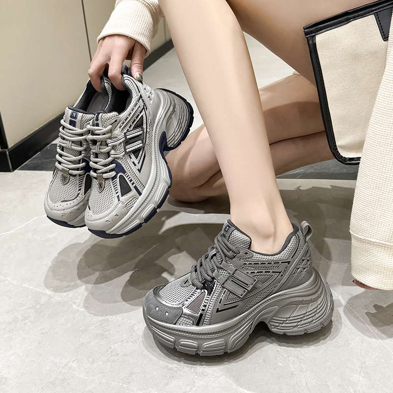 小码女鞋313233厚底2024新款冬季34老爹鞋女小个子增高显脚小加绒