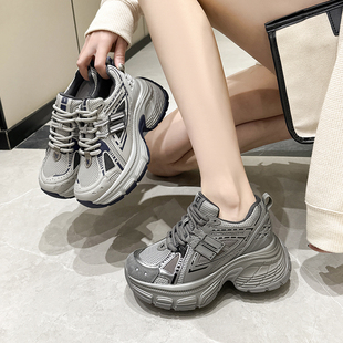 34老爹鞋 小码 冬季 313233厚底2024新款 女小个子增高显脚小加绒 女鞋