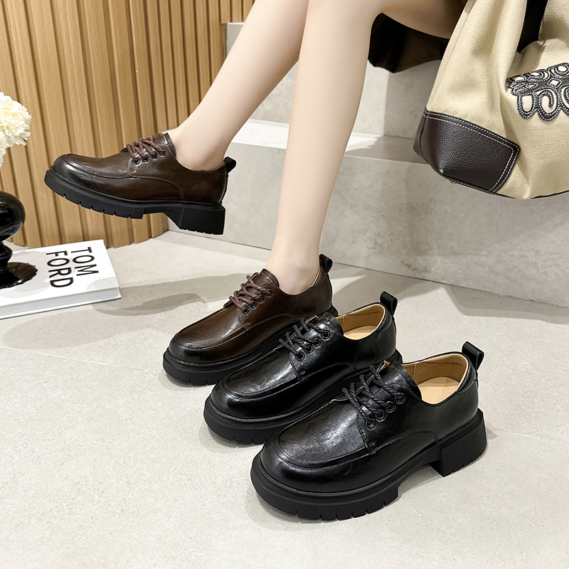 小码小皮鞋女313233粗跟