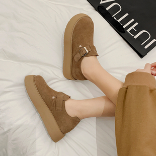不累脚女鞋 33特小码 2025新款 春季 厚底小个子 31码 真皮34勃肯鞋 32码