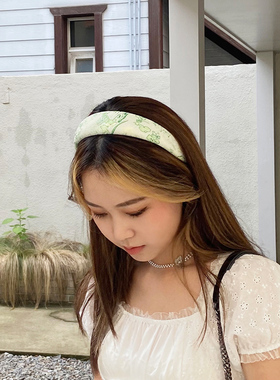 Monote韩国ylyl现货复古碎花Judy个性可爱发带发箍头箍清新发饰