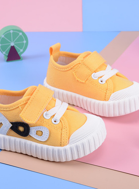 巴托童鞋秋款男女宝宝软底小板鞋学步鞋纯棉饼干鞋婴儿鞋TS301