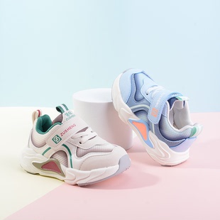 足圣童鞋23年秋新款1-2-3岁男女童运动鞋轻便透气宝宝机能鞋33512