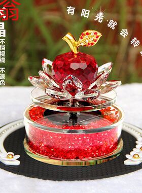 R3U汽车香水太阳能高挡个性旋转香薰网红可爱女神款水晶莲花车载