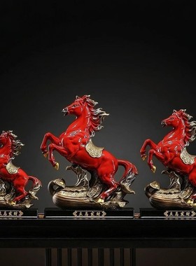 立马发财酒柜装饰招财生肖马摆件