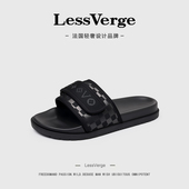 外穿一字拖鞋 男夏季 LessVerge2025新款 防滑懒人软底 高端轻奢