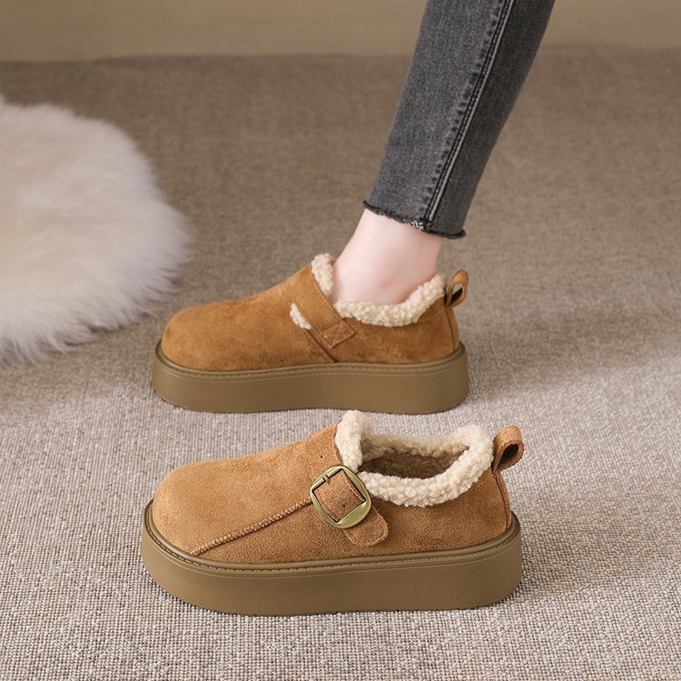 复古勃肯鞋女冬加绒2025新款