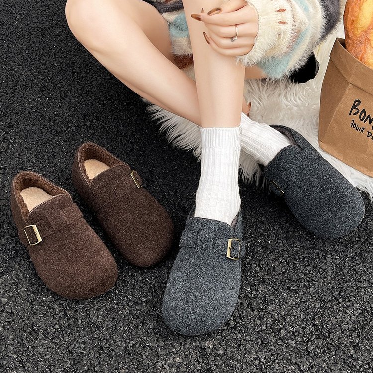 加绒勃肯鞋女2025冬季新款