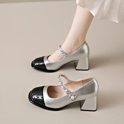 小香风玛丽珍鞋女2024新款