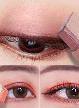 渐变双影棒闪粉珠光哑光红款大地色闪光眼线超闪学生平价