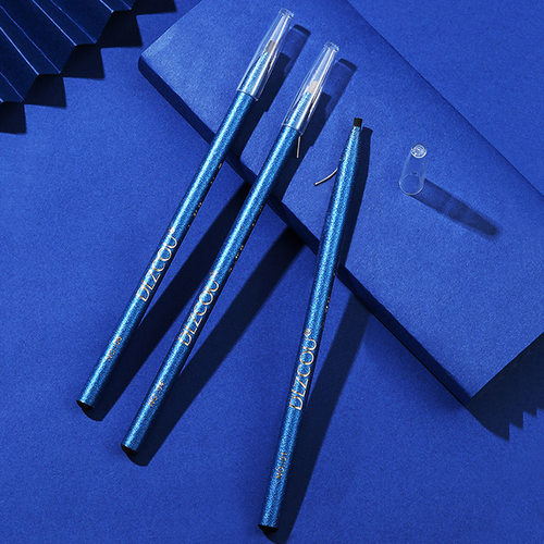 拉线眉笔蓝玫瑰刀削式不易晕染小众品牌原画师立体撕拉眉笔学生