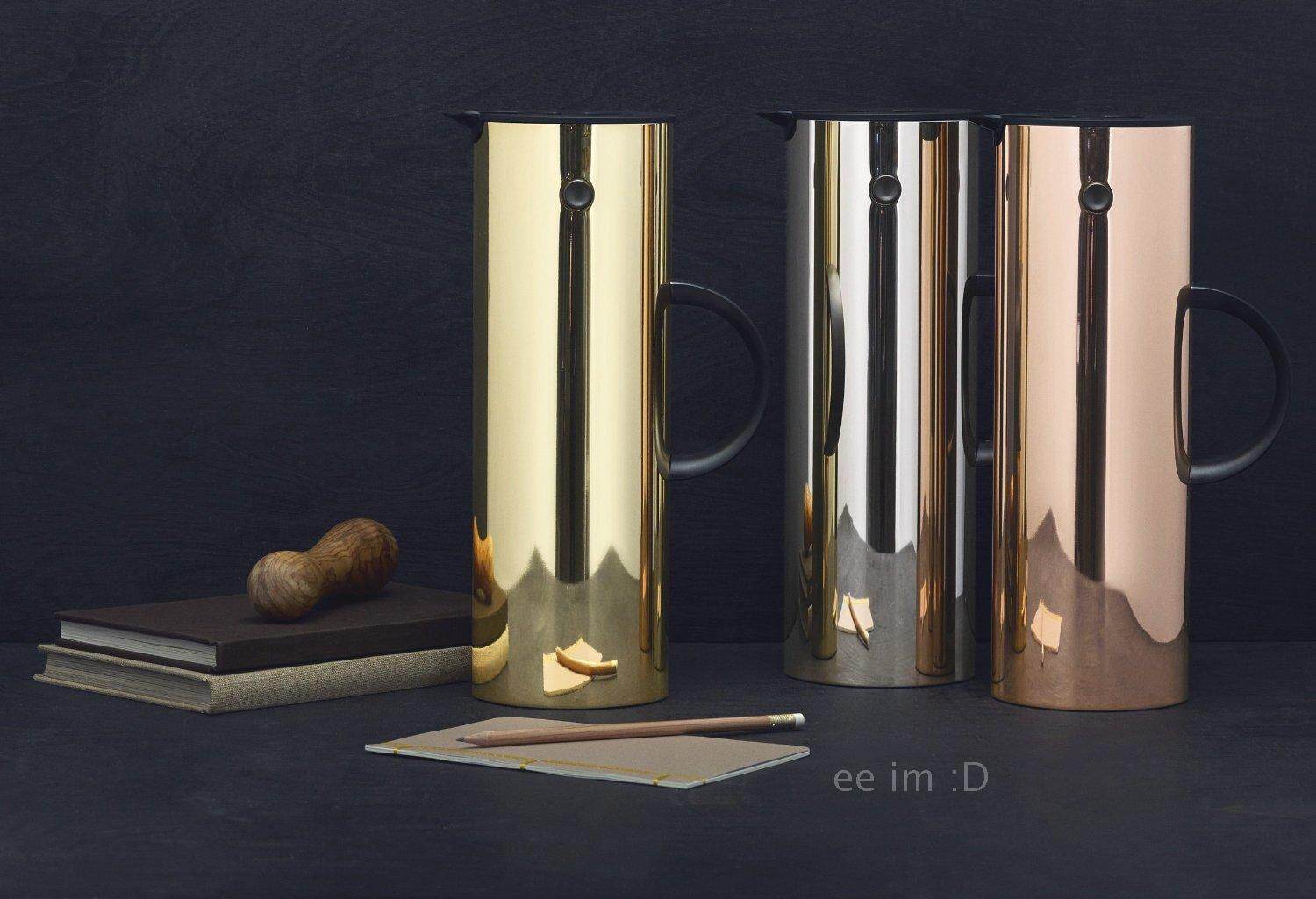 德国代购 丹麦品牌Stelton 啄木鸟真空保温水壶 1L 镜面款mirror