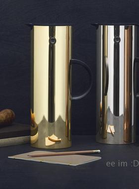 德国代购 丹麦品牌Stelton 啄木鸟真空保温水壶 1L 镜面款mirror