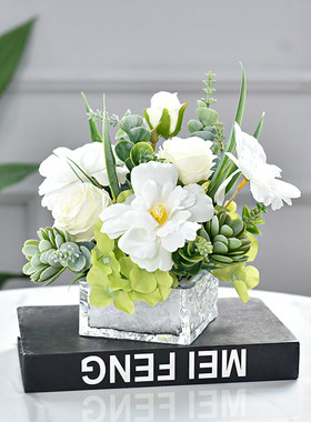 仿真花餐厅餐桌花摆花茶几小摆件