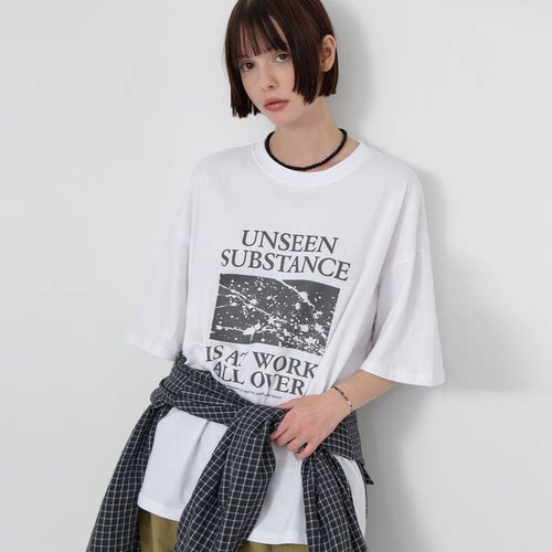 韩国代购特大码女装胖mm春装新品时尚字母图案宽松短袖休闲T恤402