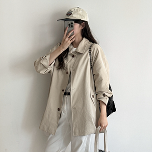 胖mm春装 女装 新品 时尚 休闲外套0319 韩国代购 纯色翻领宽松长袖 大码