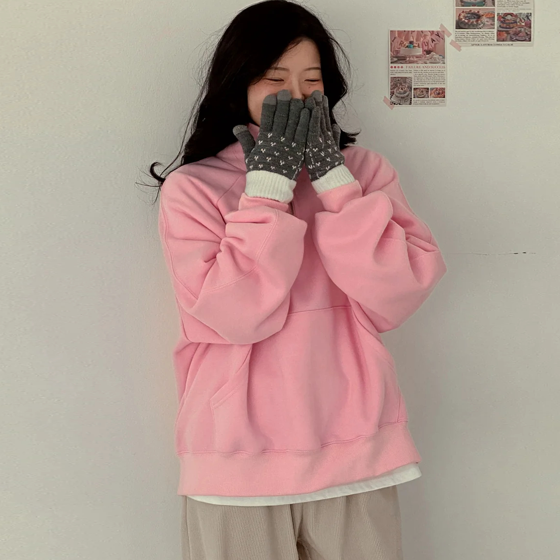 韩国特大码女装胖mm秋装新品时尚纯色拉链半开襟薄绒休闲卫衣1029