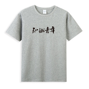 文字男女搞笑圆领T恤知识青年电影痛仰高虎上上下下男女同款纯棉