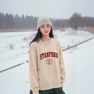 斯坦福大学 圆领卫衣Stanford University周边纪念大学生班服定制