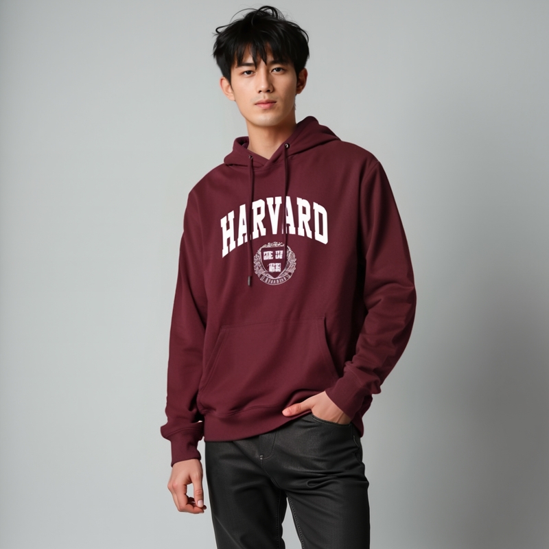 哈佛大学卫衣连帽连帽衫
