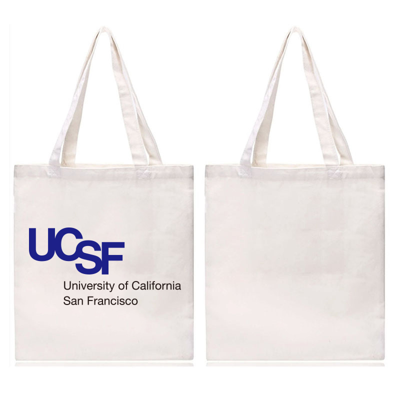加州大学旧金山分校纪念品UCSF购物袋帆布包环保袋女士中号拉链款