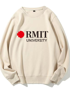 皇家墨尔本理工大学 圆领卫衣RMIT纪念品澳洲加绒秋冬外套校园风