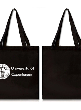 丹麦哥本哈根大学纪念品Københavns Universitet购物袋帆布包